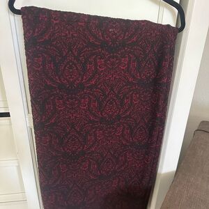 14th & Union Red and Black Pencil Skirt